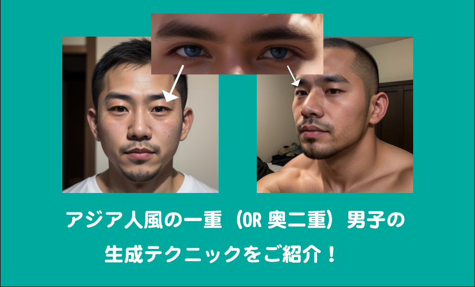 日本人らしい塩顔一重瞼（ひとえまぶた）の男子生成のコツ