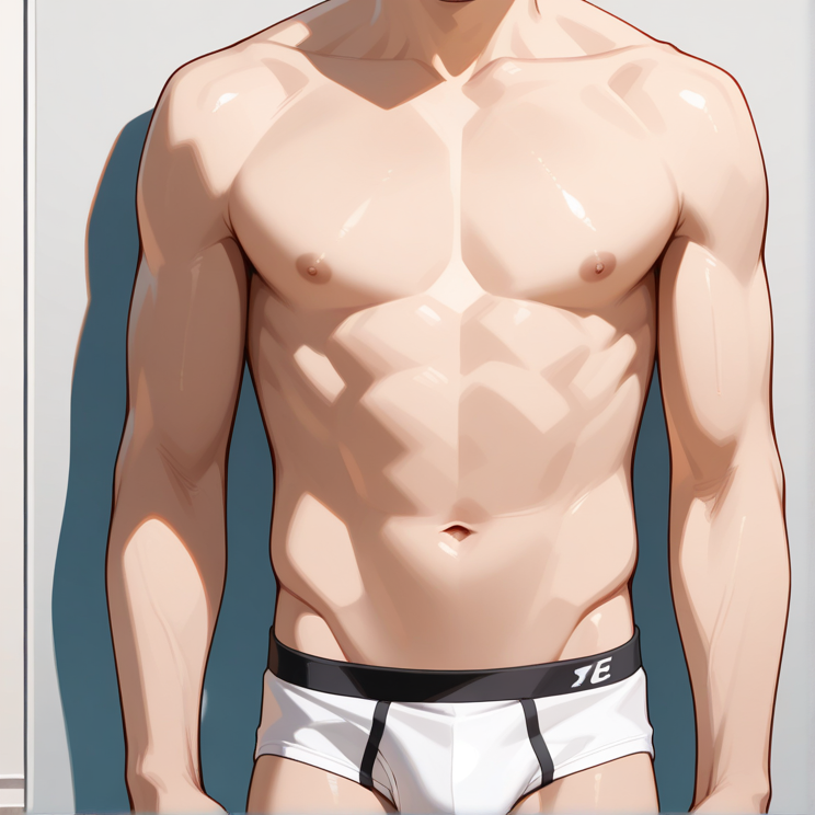 体毛プロンプトなしで生成した画像