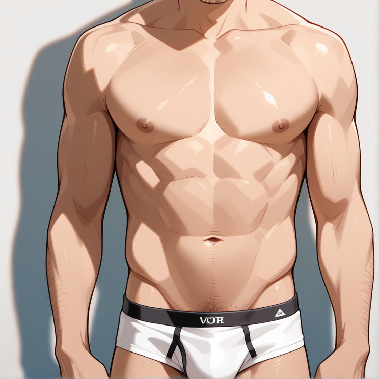 "pubic stubble"のプロンプトで生成した画像