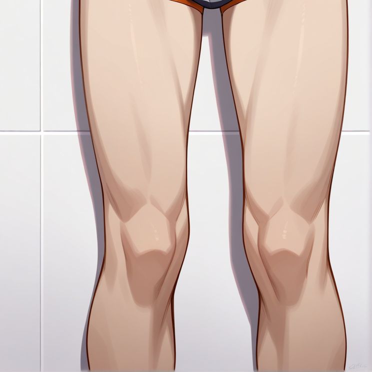 すね毛プロンプトなしで生成した画像